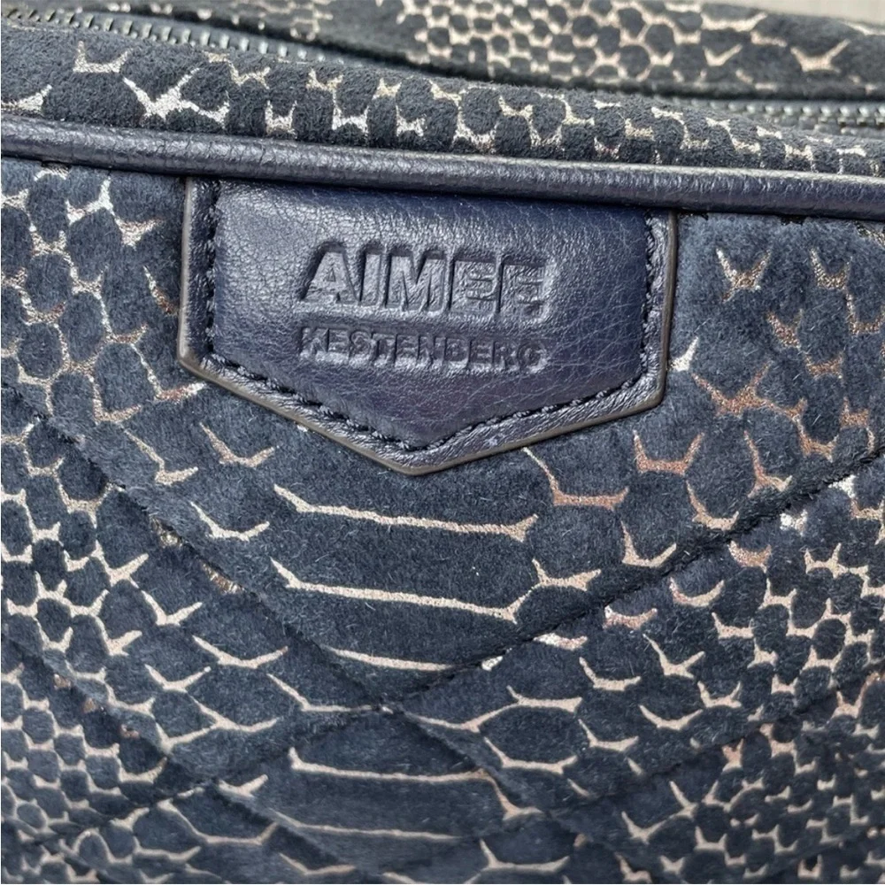 AIMEE KESTENBERG Blue Suede Snake Print Crossbody - Picture 8 of 11